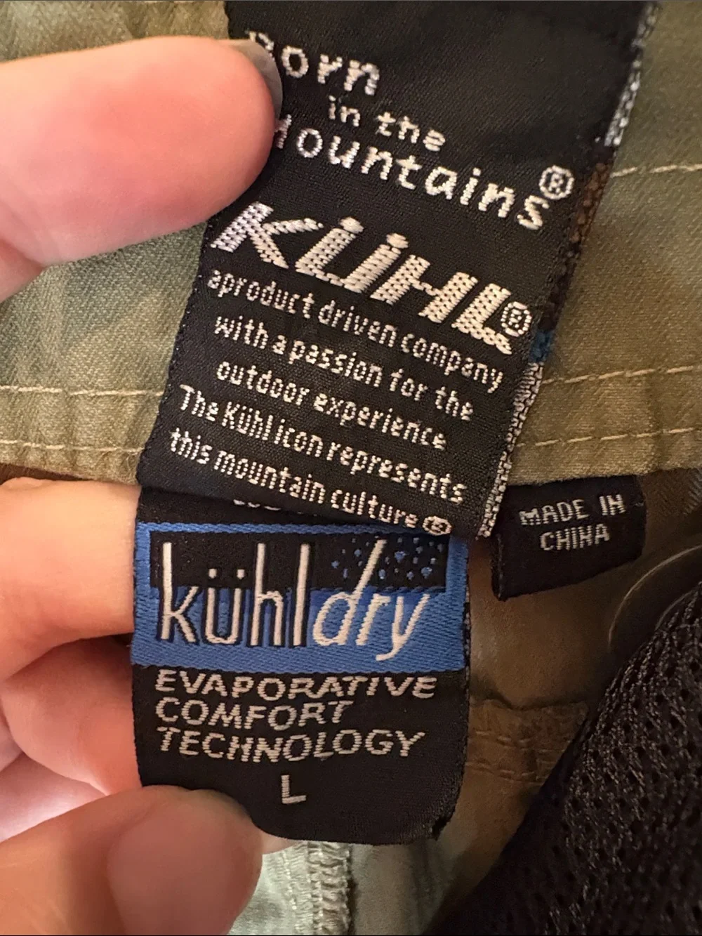 Kühl Brand Cargo Shorts in Olive Green